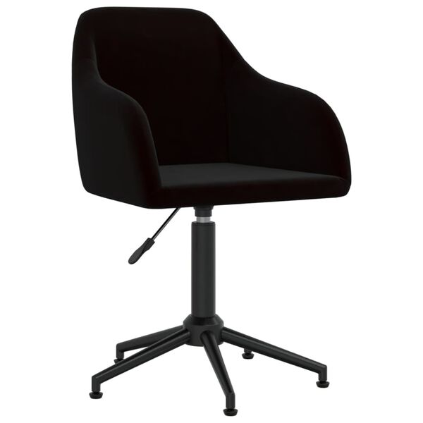 vidaXL Esszimmerst&uuml;hle 6 Stk. Drehbar Schwarz Samt