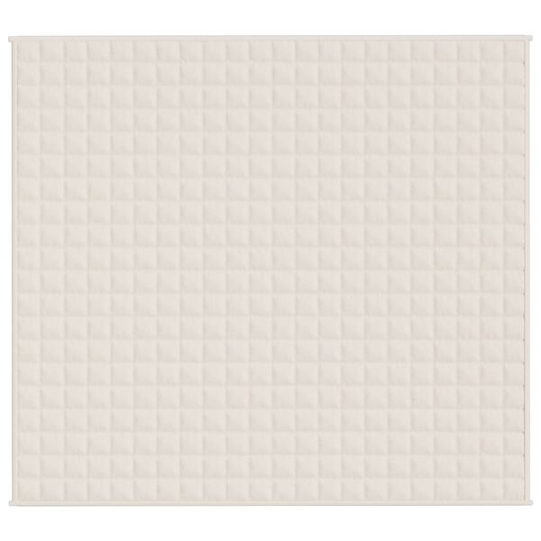vidaXL Gewichtsdecke Hellcreme 200x225 cm 13 kg Stoff