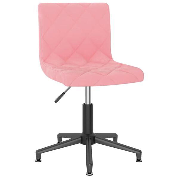 vidaXL B&uuml;rostuhl Drehbar Rosa Samt