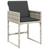 vidaXL Garten Essgruppe 9 pcs Hellgrau Poly-Rattan