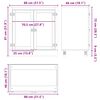 vidaXL Schrank SKI Honigbraun 80 x 46 x 81.5 cm Massives Kiefernholz