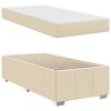 vidaXL Bettrahmen mit Matratze Creme 90 x 200 cm Stoff