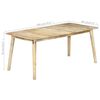 vidaXL Esstisch 180×90×76 cm Mango Massivholz