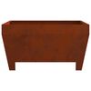 vidaXL Feuerstelle Braun 80 x 80 x 43 cm Wetterfeststahl
