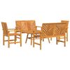 vidaXL Garten-Lounge-Set 5 stk. Braun Massivholz Akazie