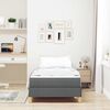 vidaXL Boxspringbett mit Matratze Dunkelgrau 90 x 200 cm Stoff