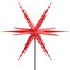 vidaXL LED-Weihnachtssterne 3 Stk. mit Erdspießen Faltbar Rot 35 cm