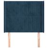 vidaXL Kopfteil mit Ohren Dunkelblau 103x16x118/128 cm Samt