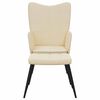 vidaXL Relaxsessel mit Hocker Creme Stoff