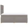 vidaXL Boxspringbett mit Matratze Taupe 120x200 cm Stoff