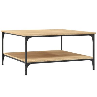 vidaXL Couchtisch Sonoma-Eiche 80x80x40 cm Holzwerkstoff