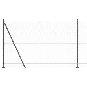 vidaXL Sechseckzaun mit Betonsockel 25 x 1,5 m PVC-beschichteter Stahl