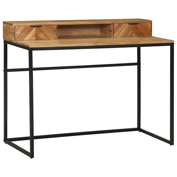 vidaXL Computertisch mit Schubladen Braun 110 x 50 x 87 cm