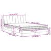 vidaXL Bett mit Matratze "Hanko" Blau 120x200 cm Stoff