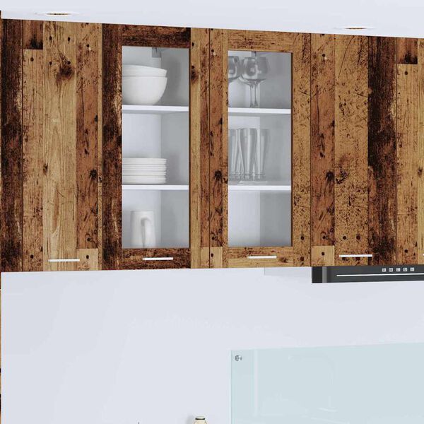 vidaXL H&auml;ngeschrank 2 pcs Altholz 40 x 31 x 80 cm Holzwerkstoff