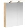 vidaXL Badezimmerspiegelschrank Sonoma-Eiche 60 x 14,5 x 70 cm