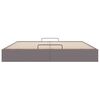 vidaXL Ottoman-Bett ohne Matratze Grau 160x200 cm Kunstleder