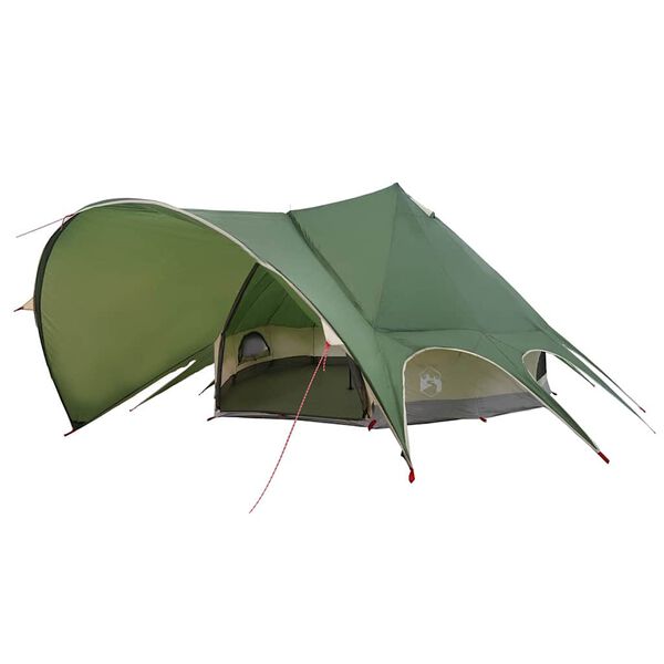 vidaXL Teepee Zelt mit Dach Gr&uuml;n und Grau 600 x 600 x 347 cm