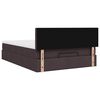 vidaXL Ottomanische Bett mit Matratze & LEDs Dunkelbraun 140x190 cm