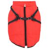 vidaXL Hundemantel mit Geschirr Rot L52 Fleece und Polyester