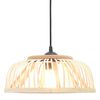 vidaXL Pendelleuchte Bambus 37x15,5 cm 40W Halbrund E27