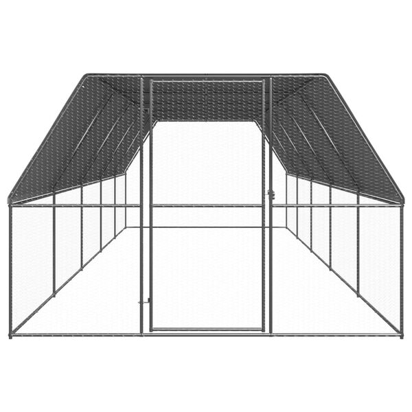 vidaXL H&uuml;hnerk&auml;fig 3x10x2 m Verzinkter Stahl