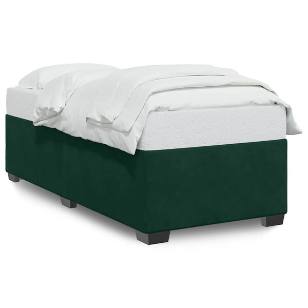 vidaXL Bettgestell ohne Matratze Dunkelgr&uuml;n 100x200 cm Samt