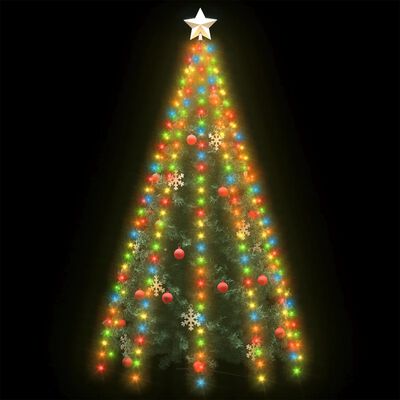 vidaXL Weihnachtsbaum-Lichternetz mit 300 LEDs Mehrfarbig 300 cm