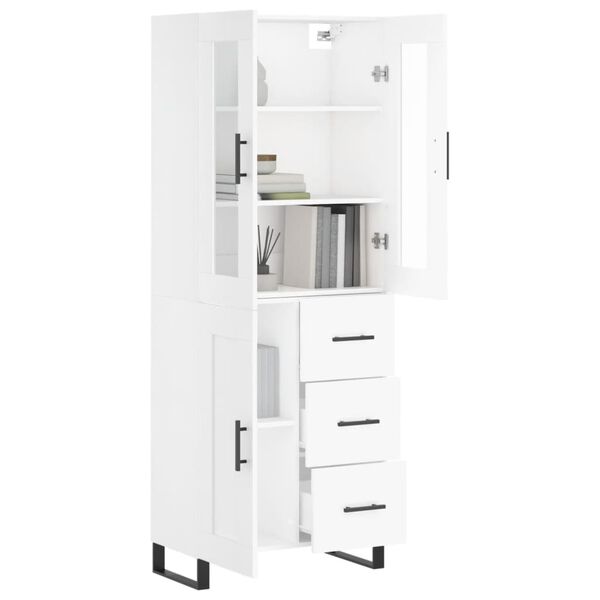 vidaXL Highboard Wei&szlig; 69,5x34x180 cm Holzwerkstoff