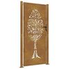 vidaXL Gartentor 100x175 cm Cortenstahl Baumdesign