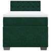 vidaXL Boxspringbett mit Matratze Dunkelgr&uuml;n 100x200 cm Samt