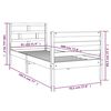 vidaXL Massivholzbett Wei&szlig; 75x190 cm