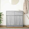 vidaXL Sideboard mit Schublade Grau Sonoma 80x34x76 cm Holzwerkstoff