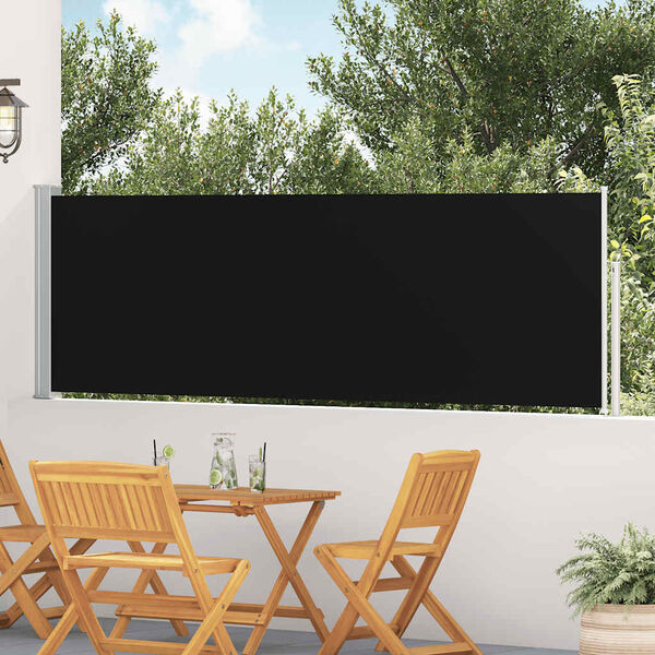 vidaXL Ausziehbare Seitenmarkise 100&times;500 cm Schwarz
