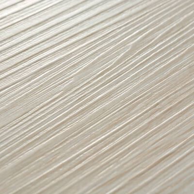 vidaXL PVC Laminat Dielen Selbstklebend 5,02 m² 2 mm Eiche Klassisch Weiß