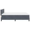 vidaXL LED Boxspringbett mit Matratze Dunkelgrau 140 x 200 cm Samt