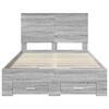 vidaXL Bettrahmen Graues Sonoma 120 x 190 cm Holzwerkstoff