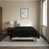 vidaXL Ganzjahresbettdecke Gepolstert Schwarz 140 x 220 cm Mikrofaser
