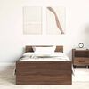vidaXL Bettgestell ohne Matratze Braun Eiche 100x200 cm Holzwerkstoff
