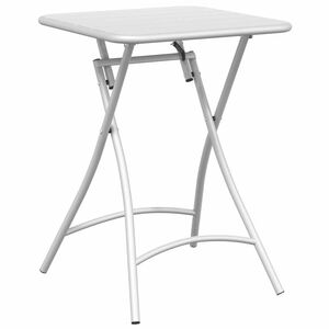 vidaXL Bistrotisch Wei&szlig; 55 x 55 x 72,5 cm Pulverbeschichteter Stahl