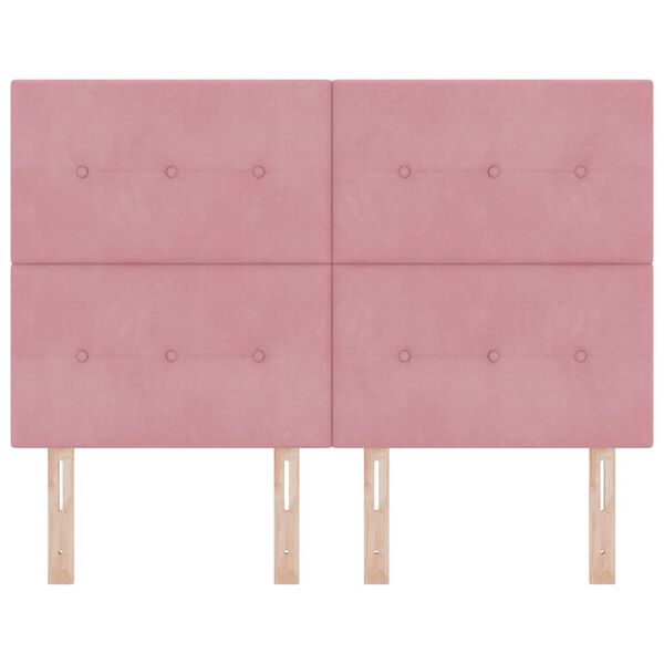 vidaXL Kopfteil mit Kopfteil Rosa 144 cm Kunstleder