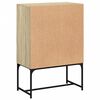 vidaXL Beistellschrank mit Glast&uuml;ren Sonoma-Eiche 69x37x100 cm