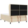 vidaXL Boxspringbett mit Matratze Creme 140 x 200 cm Stoff