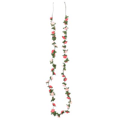 vidaXL Weihnachtskränze 6 Stk. Frühlingsrosen 250 cm