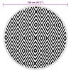 vidaXL Outdoor-Teppich ARAKIL Weiß und Schwarz Ø120 cm PP
