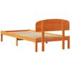 vidaXL Bettrahmen Wachsbraun 90 x 190 cm Massives Kiefernholz