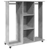 vidaXL Kleiderst&auml;nder mit Rollen Betongrau 102x38x110 cm Holzwerkstoff
