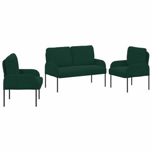 vidaXL Sofagarnituren 3 pcs Dunkelgr&uuml;n 115 x 56 x 80 cm Sperrholz