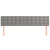 vidaXL Kopfteile 2 Stk. Hellgrau 90x5x78/88 cm Samt