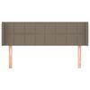 vidaXL Kopfteil mit Ohren Taupe 147x16x78/88 cm Stoff